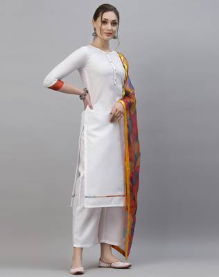 White plain organza silk-kurtis 3