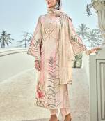 Cream printed cotton salwar