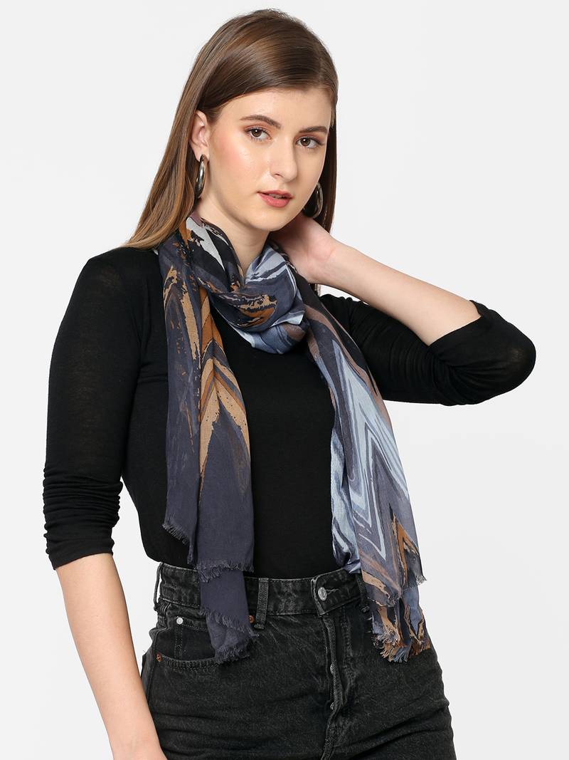 Milticolor Floral Printed Viscose Scarf