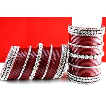 acrylic plastic panjubi suhag chura bangle stone moti with personaliz size-2.2,2.4,2.6,2.8,2.10 1