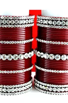 acrylic plastic panjubi suhag chura bangle stone moti with personaliz size-2.2,2.4,2.6,2.8,2.10
