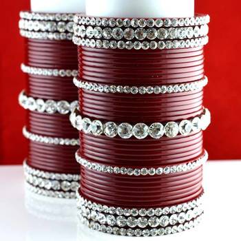 acrylic plastic panjubi suhag chura bangle stone moti with personaliz size-2.2,2.4,2.6,2.8,2.10 1