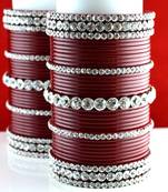acrylic plastic panjubi suhag chura bangle stone moti with personaliz size-2.2,2.4,2.6,2.8,2.10