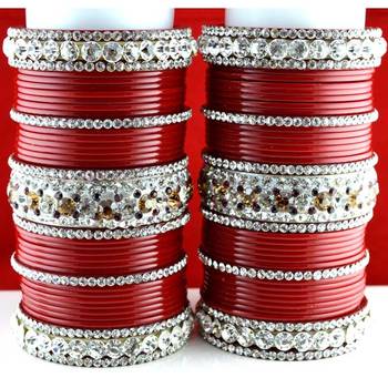 acrylic plastic panjubi suhag chura bangle stone moti with personaliz size-2.4,2.6,2.8 1