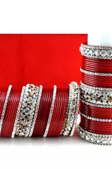 acrylic plastic panjubi suhag chura bangle stone moti with personaliz size-2.4,2.6,2.8