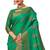 Green woven chanderi saree with blouse