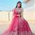 Gajri Pink Colour Dulhan Lehenga Choli, Wedding Lehenga Choli