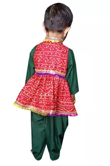 Gujarati Kedia Dhoti Dress For Boys,Kurta dress Red