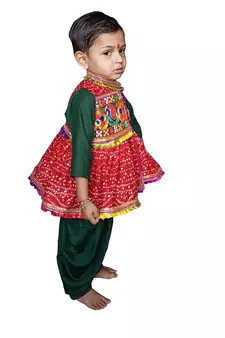 Gujarati Kedia Dhoti Dress For Boys,Kurta dress Red