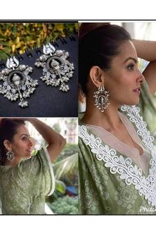 Trishul Ganesha Earrings