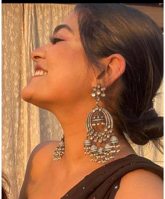 Partywear Chandbali Jhumki Earrings 1