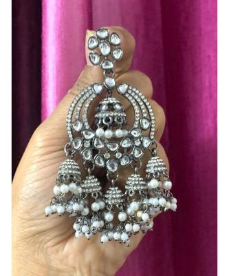 Partywear Chandbali Jhumki Earrings 4