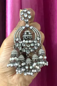 Partywear Chandbali Jhumki Earrings