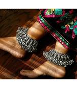 Oxidised Peacock Anklet