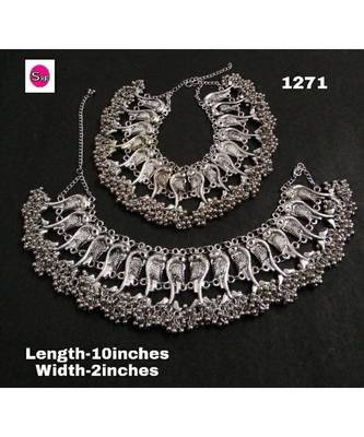 Oxidised Peacock Anklet 2