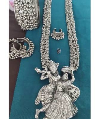 Radha krishna Oxidized Jewelry Set 2