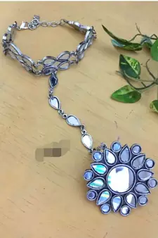 Mirror haathphool bracelet with ring