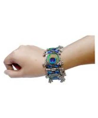 Peacock Feather Openable Bracelet 2