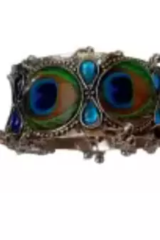 Peacock Feather Openable Bracelet