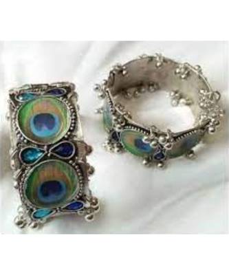 Peacock Feather Openable Bracelet 4