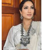 Long Mirror Necklace set With Kada