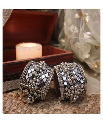Long Mirror Necklace set With Kada 2