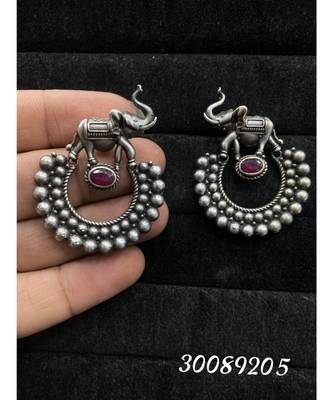Antique Elephant Stone Stud Earrings 1