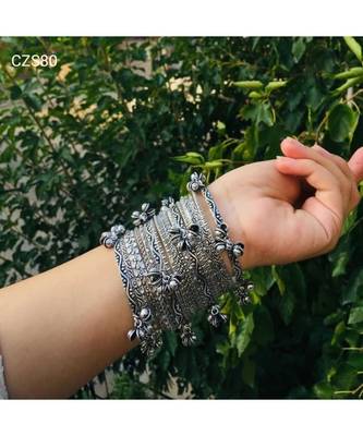 Multi Design Ghunghroo Bangle set with ring 3