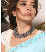 Black Polish Choker Necklace with Gunghroo