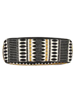 Anekaant Frill Black and Multicolored Cotton Jacquard Sling Bag 5