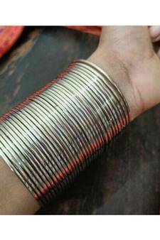 Silver Plain Bangle set