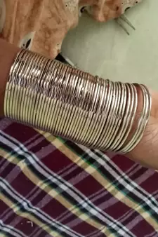 Silver Plain Bangle set