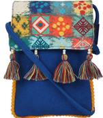 Geomat Digital Printed Canvas Sling Bag Blue & Multi
