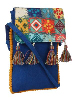 Geomat Digital Printed Canvas Sling Bag Blue & Multi 2
