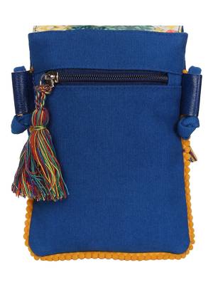 Geomat Digital Printed Canvas Sling Bag Blue & Multi 3