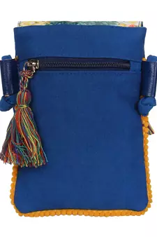 Geomat Digital Printed Canvas Sling Bag Blue & Multi