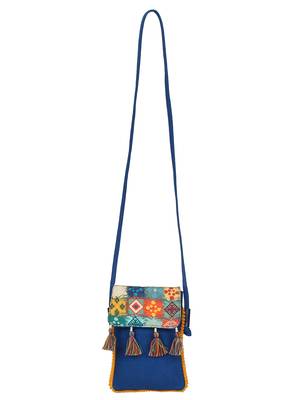 Geomat Digital Printed Canvas Sling Bag Blue & Multi 4