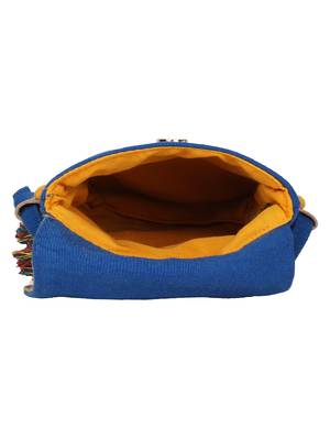 Geomat Digital Printed Canvas Sling Bag Blue & Multi 5