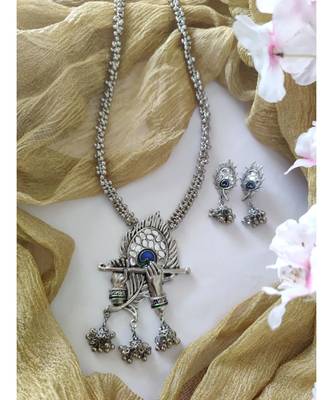 Lord Krishna flute necklace set 2