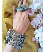 Antique Ghunghroo Kada With Ring