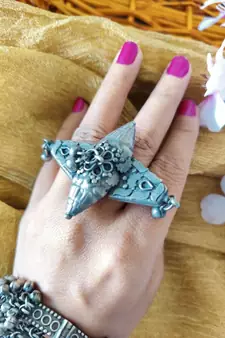 Antique Ghunghroo Kada With Ring
