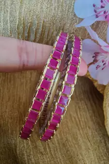 Cz Pink Bangles