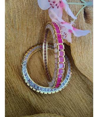 Cz Pink Bangles 3