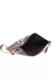 Anekaant Modish Navy & Multi Polyester Quirky Cosmetic Pouch