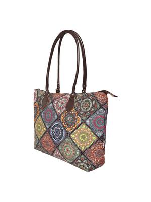 Anekaant Mandala Digital Printed Canvas Multicolor Tote Bag 2