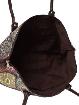 Anekaant Mandala Digital Printed Canvas Multicolor Tote Bag 4