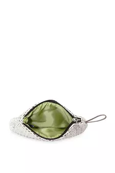 Anekaant Classy Natural & brown Cotton Matte Cosmetic Pouch