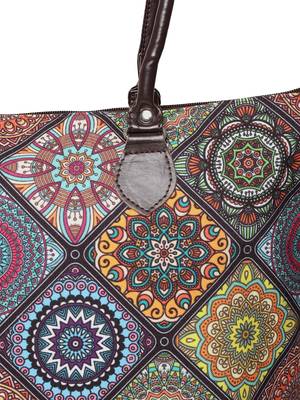 Anekaant Mandala Digital Printed Canvas Multicolor Tote Bag 5