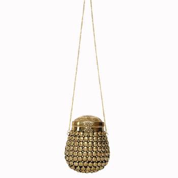 Anekaant Cask Mosaic Metal Clutch Gold 4