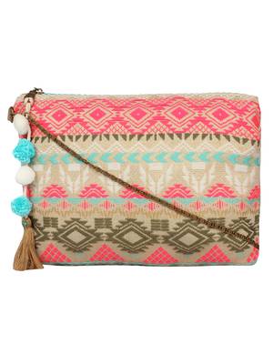 Anekaant Raster Multi Cotton Woven Jacquard Sling Bag 1